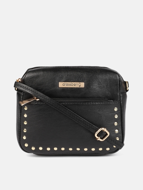 

DressBerry Black Embellished Sling Bag