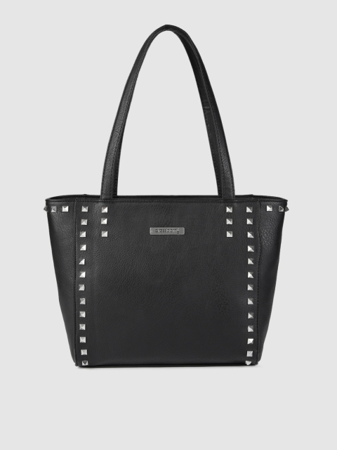

DressBerry Black Embellished Handheld Bag