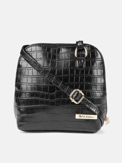 

Mast & Harbour Black Textured Sling Bag