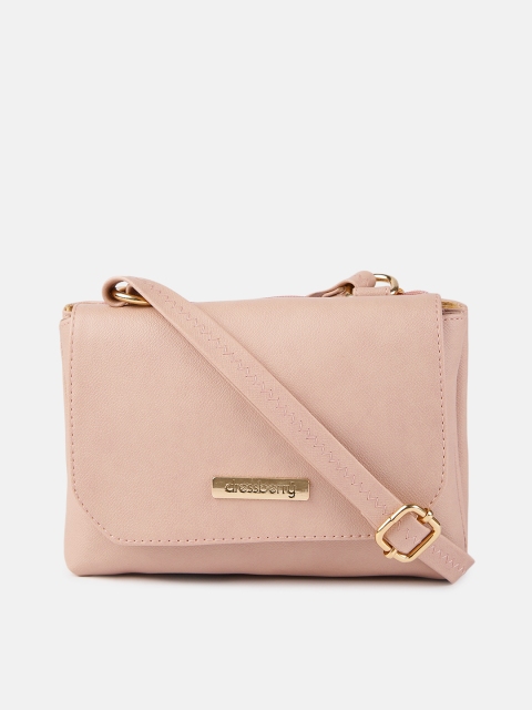 

DressBerry Blush Pink Coloured Solid Sling Bag