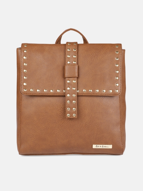 

Mast & Harbour Women Tan Brown Embellished Backpack