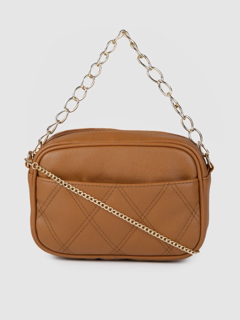 

Mast & Harbour Brown Quilted Sling Bag