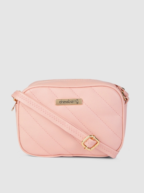 

DressBerry Nude-Coloured Checked Sling Bag