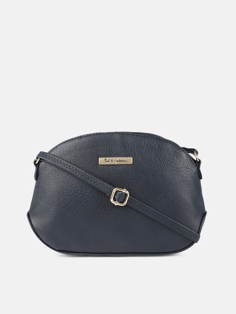 

Mast & Harbour Navy Blue Solid Sling Bag