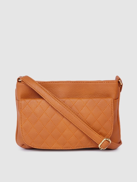 

Mast & Harbour Women Tan Quilted Sling Bag