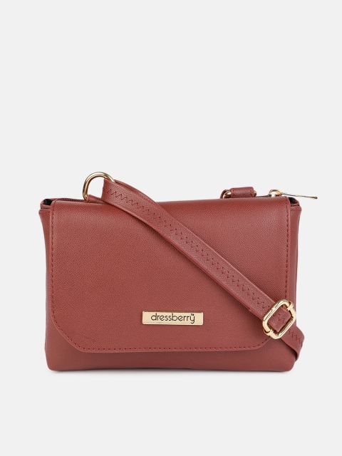 

DressBerry Maroon Solid Sling Bag