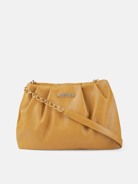 

DressBerry Mustard Yellow Solid Sling Bag