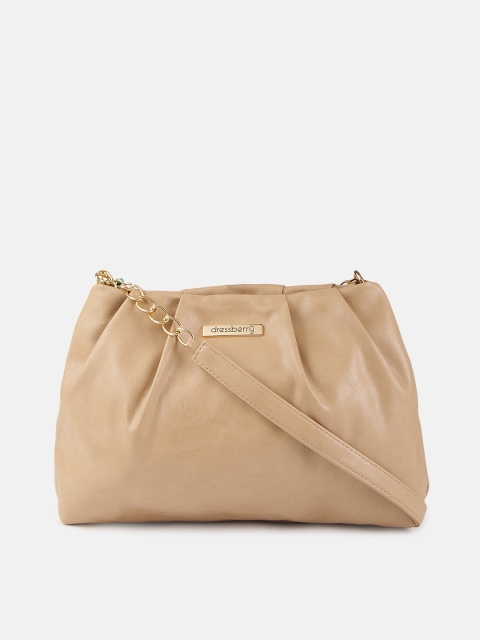 

DressBerry Beige Solid Sling Bag