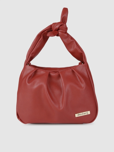 

DressBerry Women Red Solid Handheld Bag