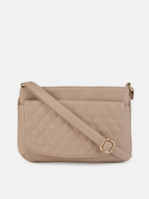 

Mast & Harbour Women Taupe Quilted Sling Bag