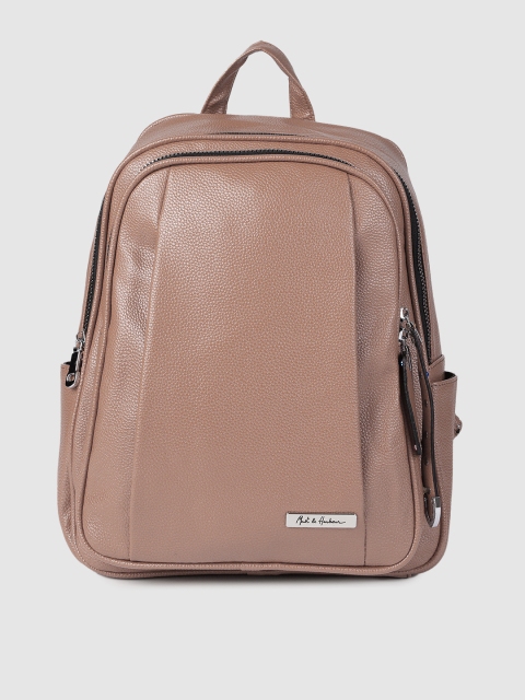 

Mast & Harbour Women Beige Solid Backpack
