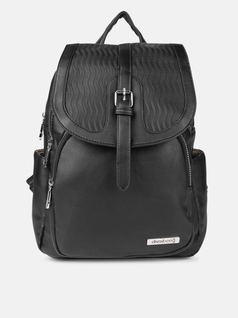 

DressBerry Women Black Solid Backpack