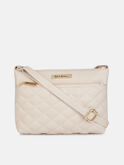

Mast & Harbour Beige Quilted Sling Bag