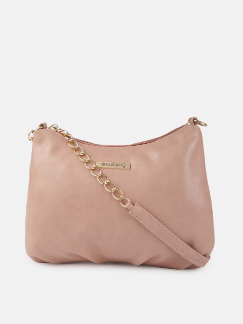 

DressBerry Women Beige Solid Sling Bag