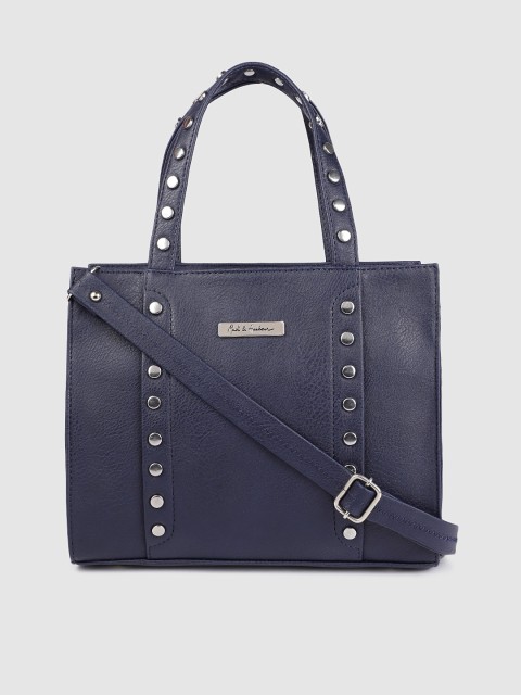 

Mast & Harbour Navy Blue Embellished Handheld Bag