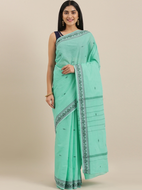 

The Chennai Silks Sea Green Woven Design Pure Cotton Saree