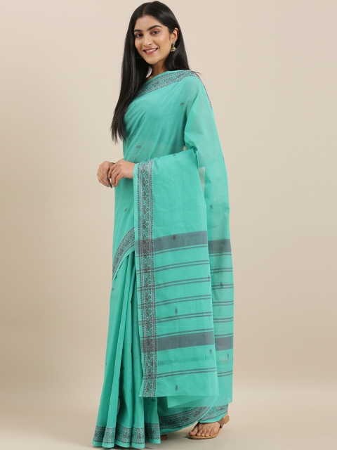 

The Chennai Silks Sea Green Woven Design Pure Cotton Saree
