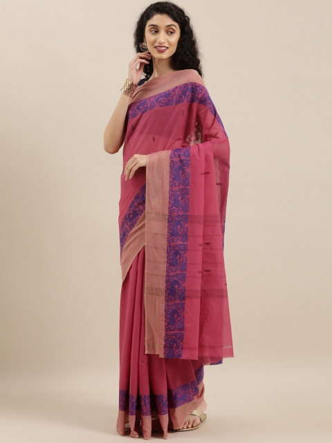 

The Chennai Silks Classicate Pink Pure Cotton Woven Design Chettinad Saree