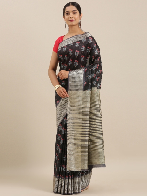 

The Chennai Silks Classicate Black & Red Printed Saree