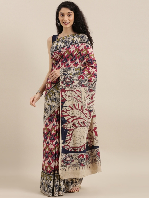 

The Chennai Silks Multicoloured Printed Pure Cotton Saree, Multi