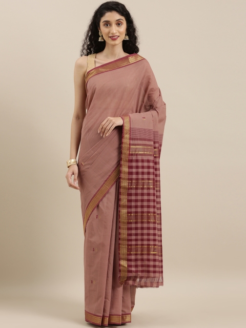 

The Chennai Silks Classicate Brown Pure Cotton Woven Design Saree