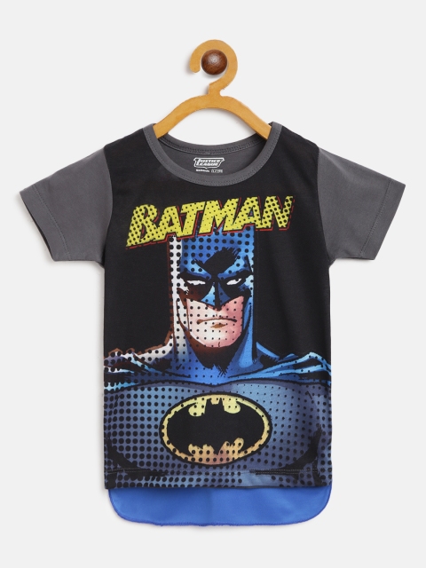 

GAME BEGINS Boys Assorted Batman Print Round Neck T-shirt with Cape