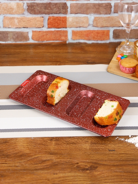 

HAZEL Red Aluminium Granite Finish Non Stick Microwave Safe Small Round Pastry Cake Mould