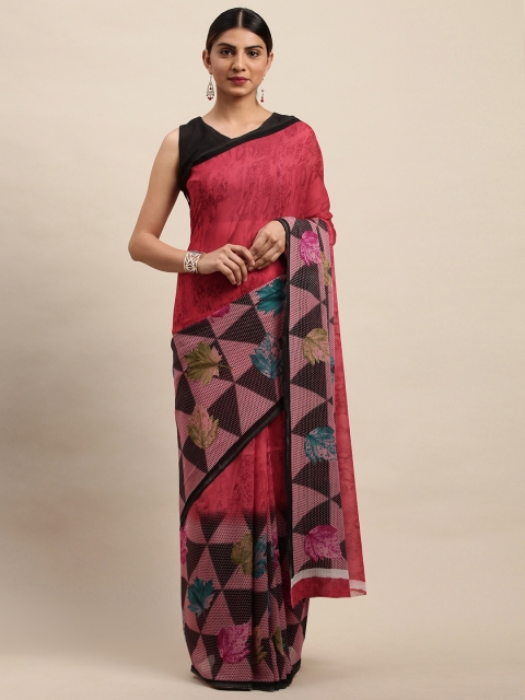 

Shaily Pink Printed Saree