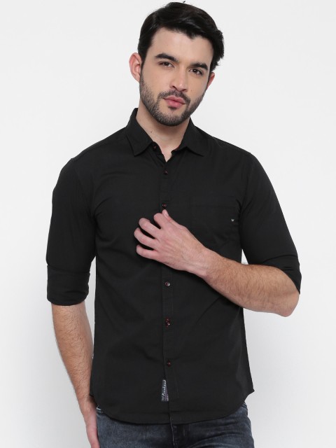 

Freehand Black Slim Fit Casual Shirt