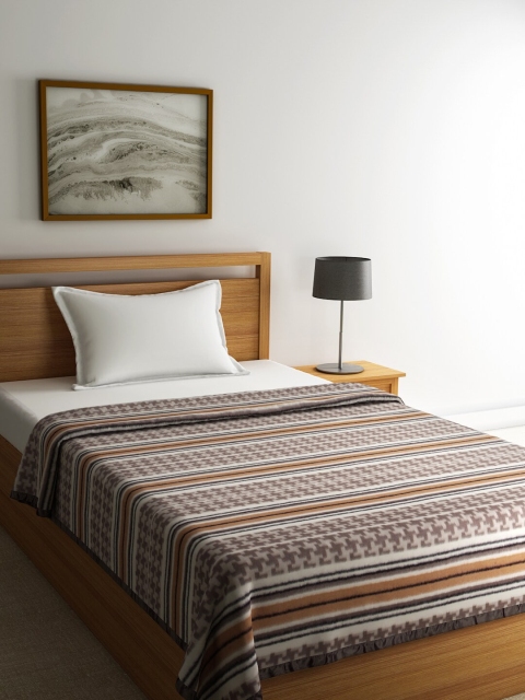 

Raymond Home Grey Abstract 536 GSM Woolen Heavy Winter Single Bed Blanket