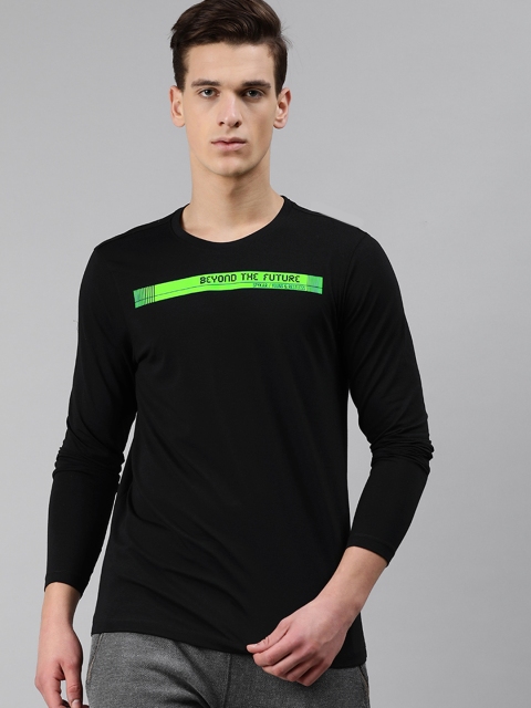 

SPYKAR Men Black Printed Round Neck T-shirt