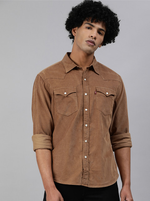 

Levis Men Brown Slim Fit Casual Shirt