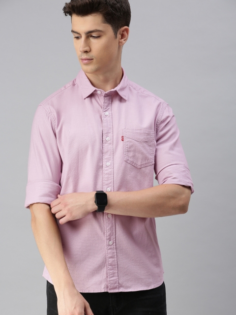 

Levis Men Purple Slim Fit Solid Casual Shirt