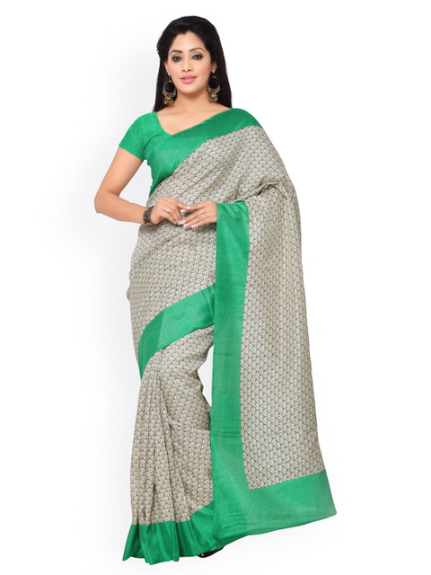 

Saree mall Beige Art Silk Printed Saree