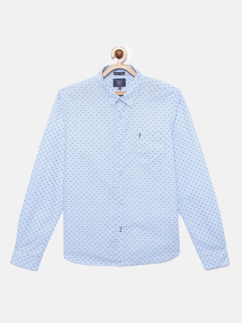

Indian Terrain Boys Blue Regular Fit Pure Cotton Printed Casual Shirt