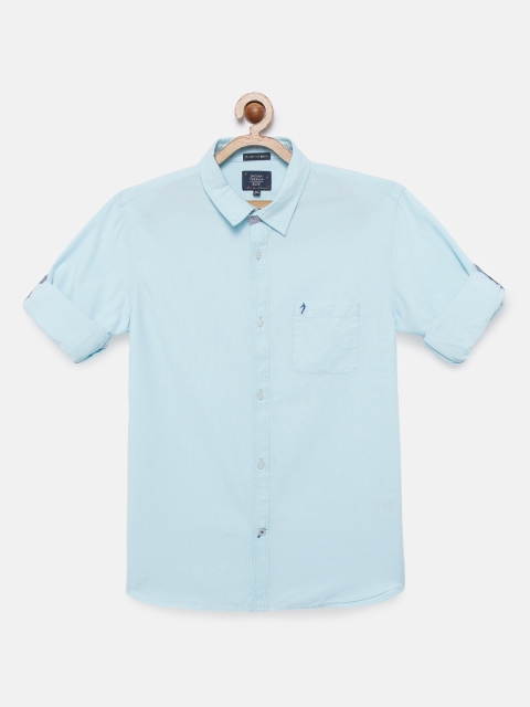 

Indian Terrain Boys Blue Regular Fit Solid Casual Shirt