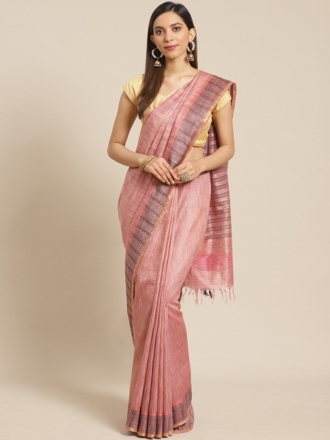 

swatika Pink Handloom Woven Design Bhagalpuri Saree