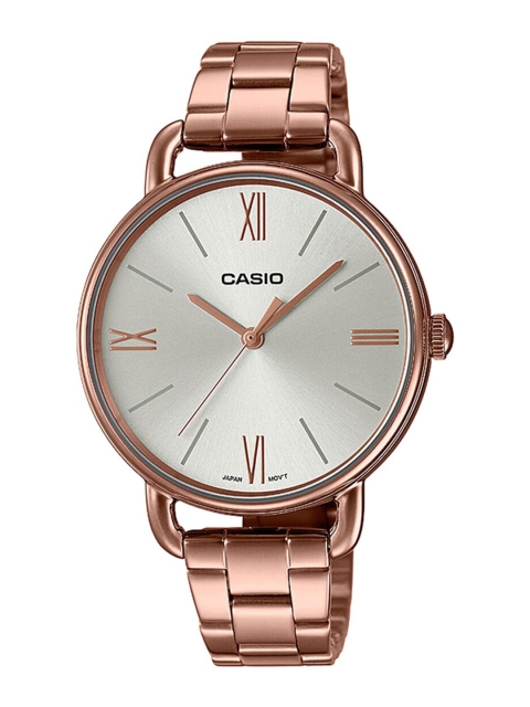 

CASIO Enticer Ladies White & Rose Gold Analogue Watch A1807