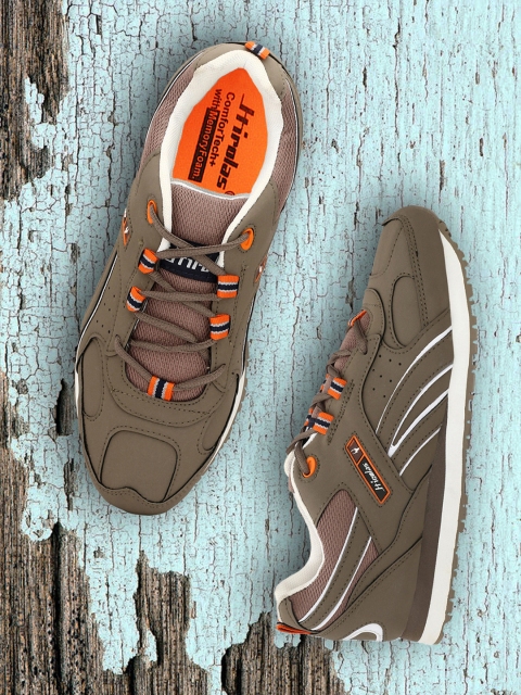 

HIROLAS Men Brown & White Multi Sport Shock Absorbing Running Sports Shoes