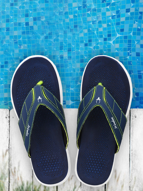 

HIROLAS Men Blue Solid Thong Flip-Flops