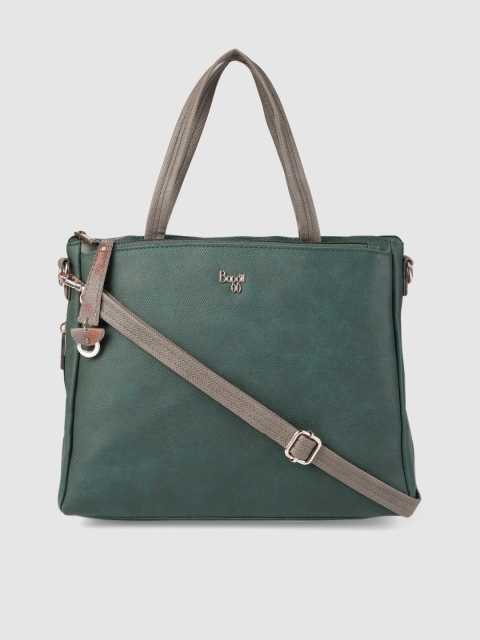 

Baggit Green Animal Textured Handheld Bag