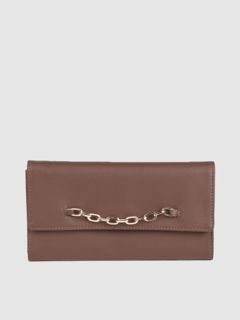

Baggit Women Coffee Brown Solid Two Fold Wallet