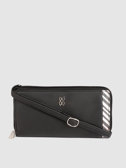 

Baggit Women Black Solid Zip Around Wallet