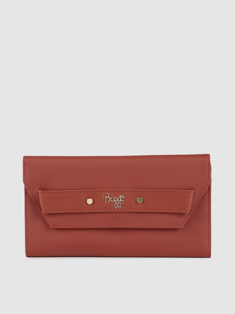 

Baggit Women Red Solid Three Fold Wallet
