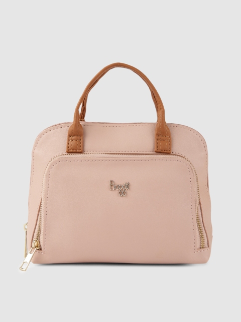 

Baggit Peach-Coloured Solid Handheld Bag