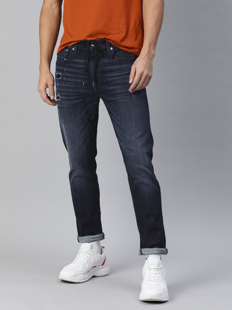

Levis Men Blue 512 Slim Tapered Fit Mid-Rise Mildly Distressed Stretchable Sustainable Jeans