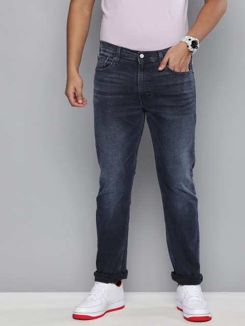 

Levis Men Blue 513 Straight Fit Mid-Rise Clean Look Stretchable Jeans