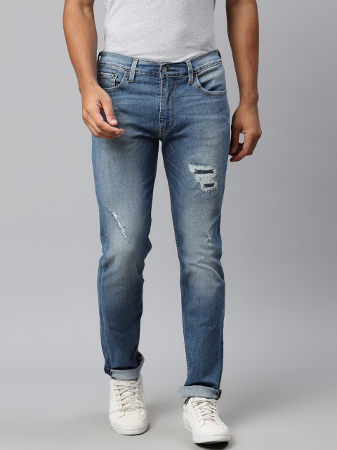 

Levis Men Blue 511 Slim Fit Mildly Distressed Light Fade Stretchable Sustainable Jeans