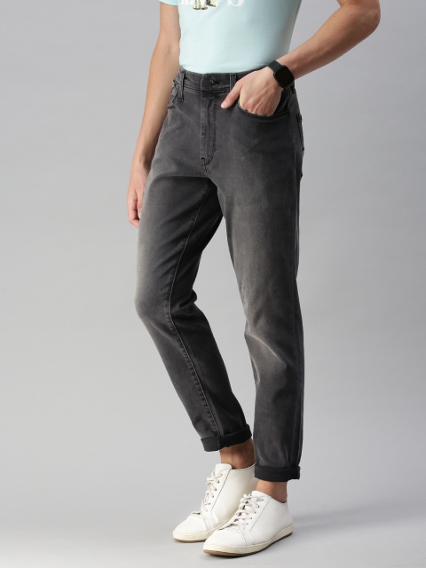 

Levis Men Black 512 Slim Tapered Fit Mid-Rise Clean Look Stretchable Sustainable Jeans