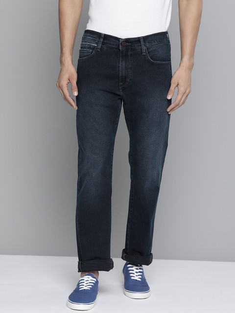 

Levis Men Navy Blue 513 Slim Straight Fit Light Fade Stretchable Jeans